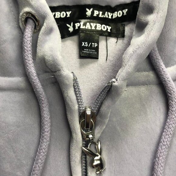 Playboy Rhinestone Zip Up - Picture 5 of 7